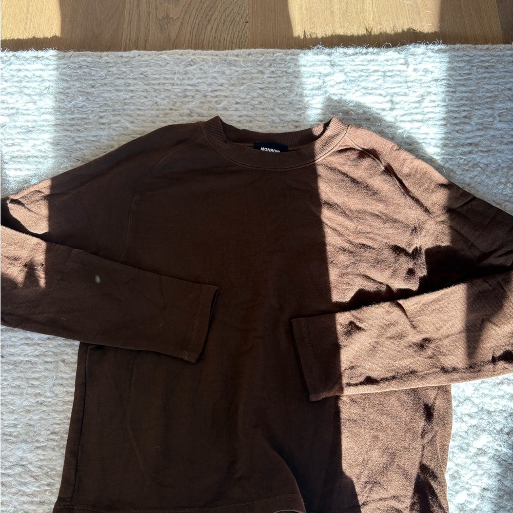 Monrow Brown Long Sleeve Sweatshirt